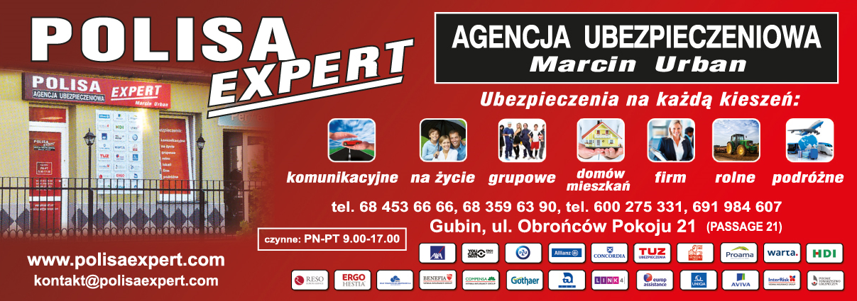 POLISA EXPERT Agencja Ubezpieczeniowa Marcin Urban Gubin Ubezpieczenia Na Każdą Kieszeń