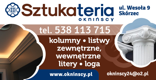 SZTUKATERIA OKNIŃSCY Skórzec Kolumny / Listwy / Litery / Loga