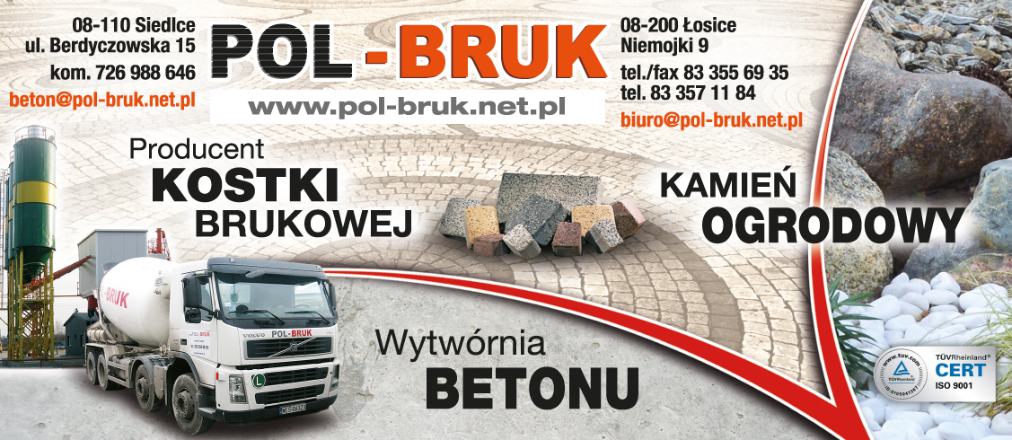 POL-BRUK Sp z o.o. Niemojki Producent Kostki Brukowej / Wytwórnia Betonu / Kamień Ogrodowy