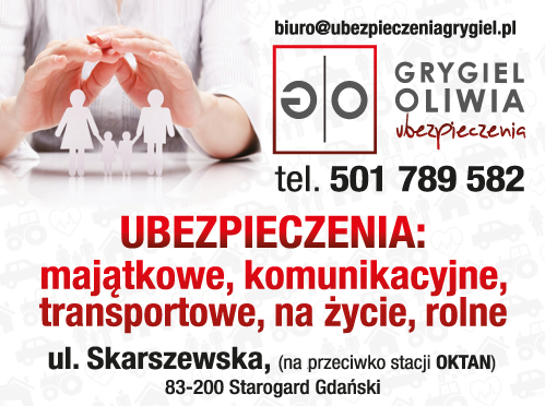 UBEZPIECZENIA Grygiel Oliwia Starogard Gdański Majątkowe / Komunikacyjne / Transportowe / Na Życie