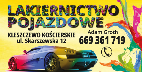 LAKIERNICTWO POJAZDOWE Adam Groth Kleszczewo Kościerskie