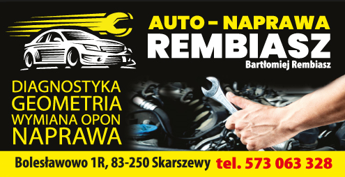 AUTO-NAPRAWA REMBIASZ Bartłomiej Rembiasz Bolesławowo Diagnostyka/ Geometria/ Wymiana Opon/ Naprawa