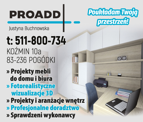 PROADD Justyna Buchnowska Koźmin Projekty Mebli Do Domu i Biura / Projekty i Aranżacje Wnętrz