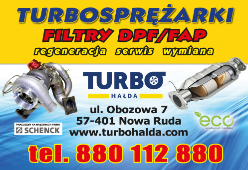 C.S.M. "TURBO-HAŁDA" Nowa Ruda Turbosprężarki / Filtry DPF/FAP / Regeneracja / Serwis / Wymiana