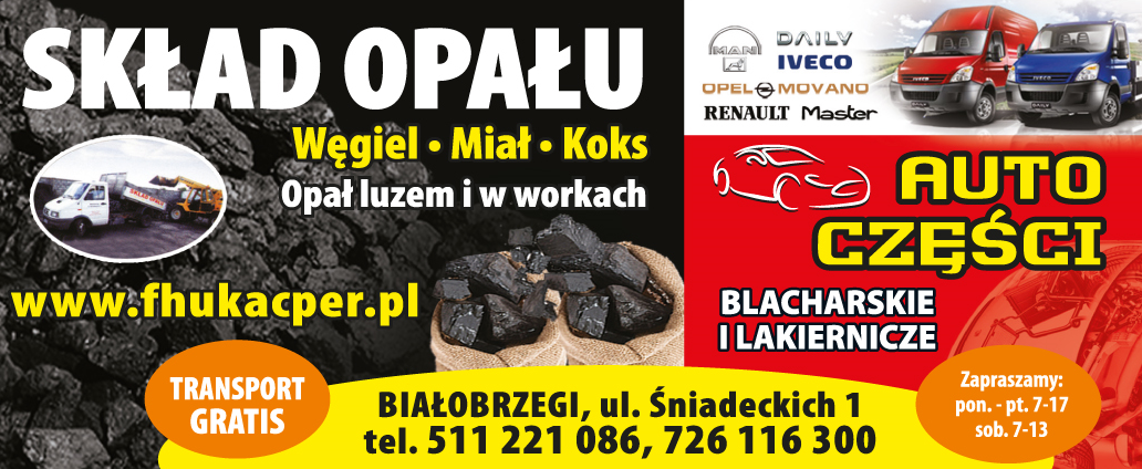 F.H.U. KACPER Białobrzegi Skład Opału / Węgiel / Miał / Koks / Transport / Auto Części