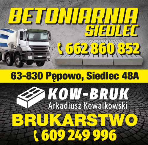KOW-BRUK Arkadiusz Kowalkowski Siedlec Betoniarnia / Brukarstwo