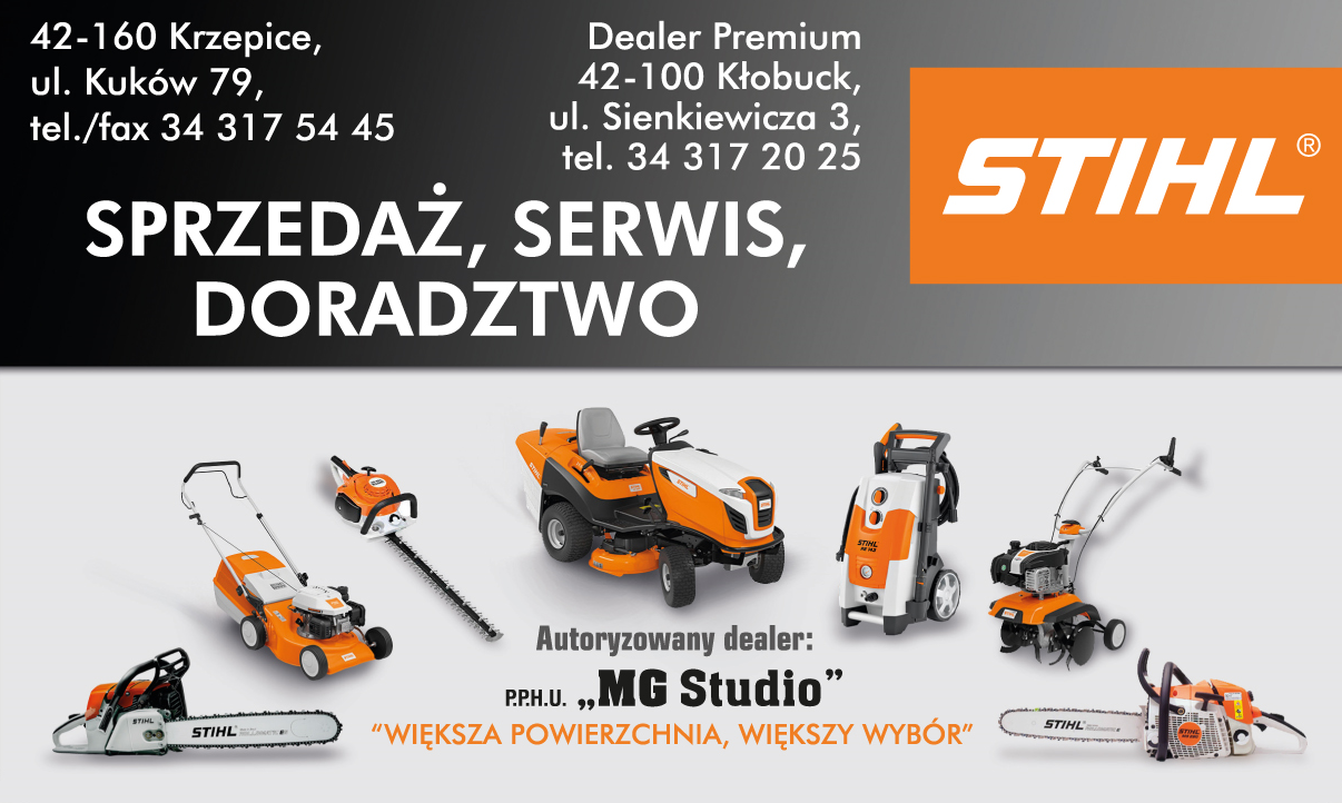 P.P.H.U. "MG Studio" Krzepice Autoryzowany Dealer STIHL / Sprzedaż / Serwis / Doradztwo