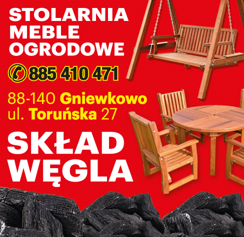STOLARNIA, MEBLE OGRODOWE, SKŁAD WĘGLA Gniewkowo