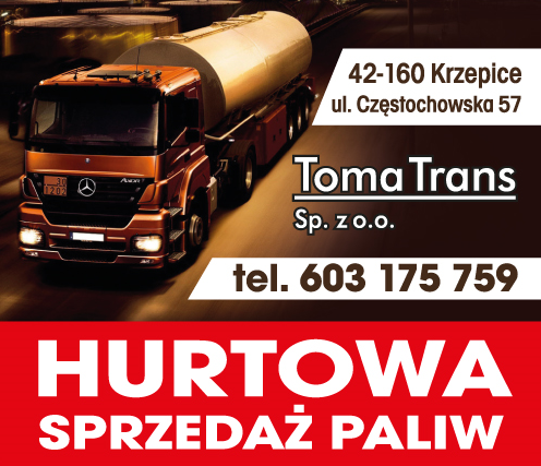 Toma Trans Sp. z o.o. Krzepice Hurtowa Sprzedaż Paliw