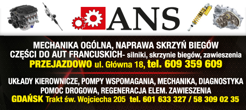 ANS Gdańsk, Przejazdowo Mechanika Ogólna / Auto Części / Diagnostyka / Pomoc Drogowa