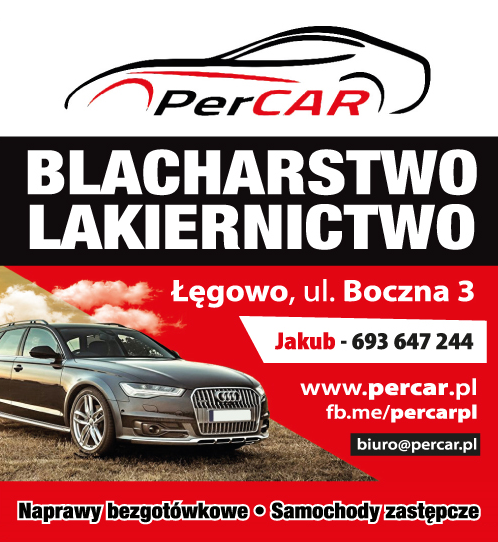 PERCAR Łęgowo Serwis Blacharsko Lakierniczy / Naprawy Bezgotówkowe / Samochody Zastępcze