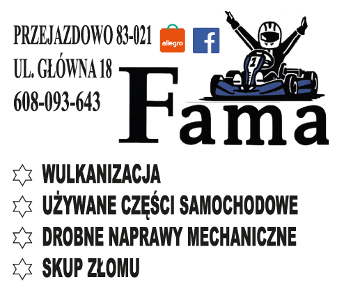 FAMA Magdalena Pasek-Pacucha Przejazdowo Wulkanizacja / Używane Części Samochodowe / Skup Złomu