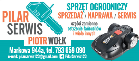 PILAR SERWIS Piotr Wołk SPRZĘT OGRODNICZY - SPRZEDAŻ - NAPRAWA - SERWIS Markowa