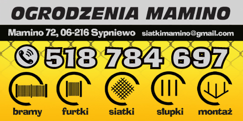 Schwarz Metal  Mamino - Siatka Ogrodzeniowa, Bramy, Ogrodzenia, Furtki, Słupki - MONTAŻ