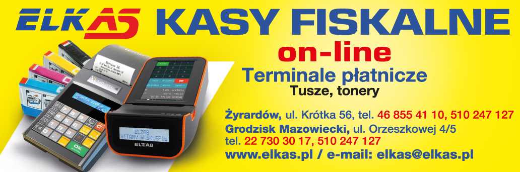 F.H.U. ELKAS Żyrardów Kasy Fiskalne / Terminale Płatnicze / Tusze / Tonery
