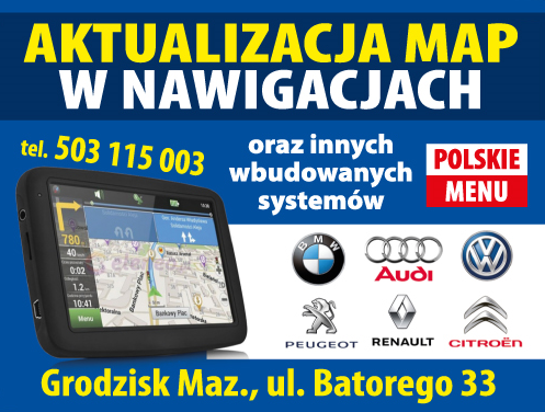 ANTRONIK NAWIGACJE Grodzisk Mazowiecki Aktualizacja Map W Nawigacjach