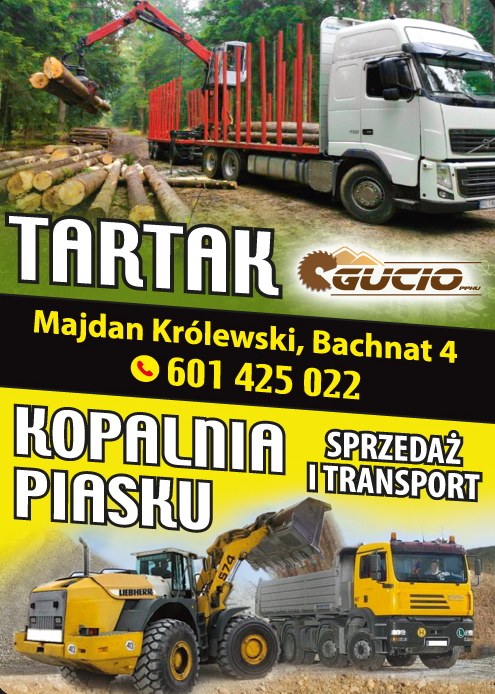 P.P.H.U Gucio TARTAK Majdan Królewski, Bachnat 4 - TARTAK, KOPALNIA PIASKU