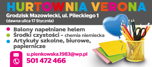 HURTOWNIA VERONA Grodzisk Mazowiecki Balony Napełniane Helem / Środki Czystości / Art. Biurowe