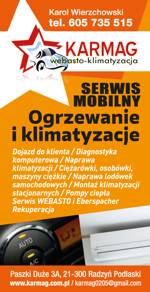 KARMAG Karol Wierzchowski Radzyń Podlaski Ogrzewanie i Klimatyzacje / Serwis Mobilny