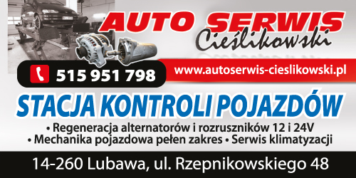 AUTO SERWIS Cieślikowski Lubawa Stacja Kontroli Pojazdów / Mechanika Pojazdowa / Serwis Klimatyzacji
