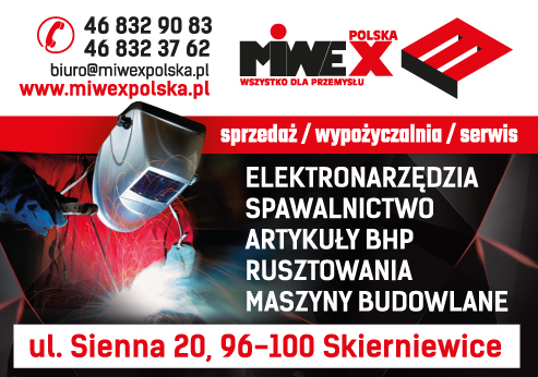 MIWEX POLSKA s.c. Skierniewice Maszyny Budowlane / Spawalnictwo / Rusztowania / Elektronarzędzia