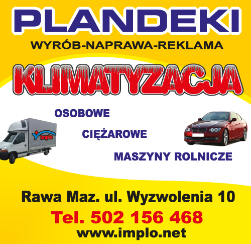 IMPLO Rawa Mazowiecka Klimatyzacja Osobowe / Ciężarowe / Maszyny Rolnicze