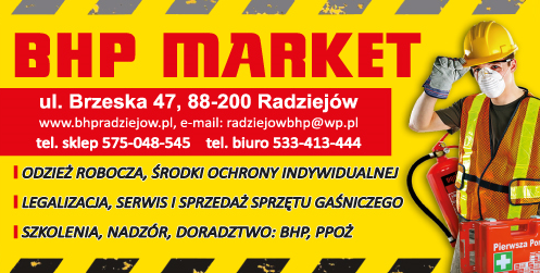 BHP MARKET Radziejów Odzież Robocza / Środki Ochrony Indywidualnej / Sprzęt Gaśniczy