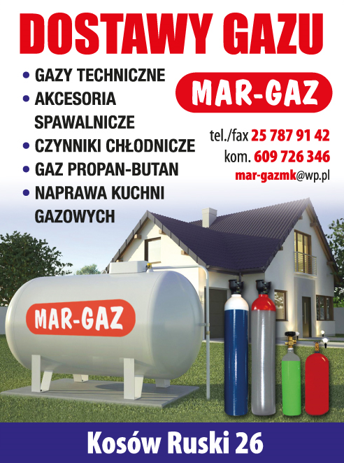 MAR-GAZ Kosów Ruski Gazy Techniczne / Akcesoria Spawalnicze / Czynniki Chłodnicze / Gaz Propan-Butan