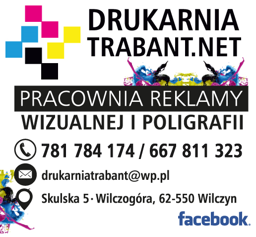 DRUKARNIA TRABANT Wilczogóra Pracownia Reklamy Wizualnej i Poligrafii
