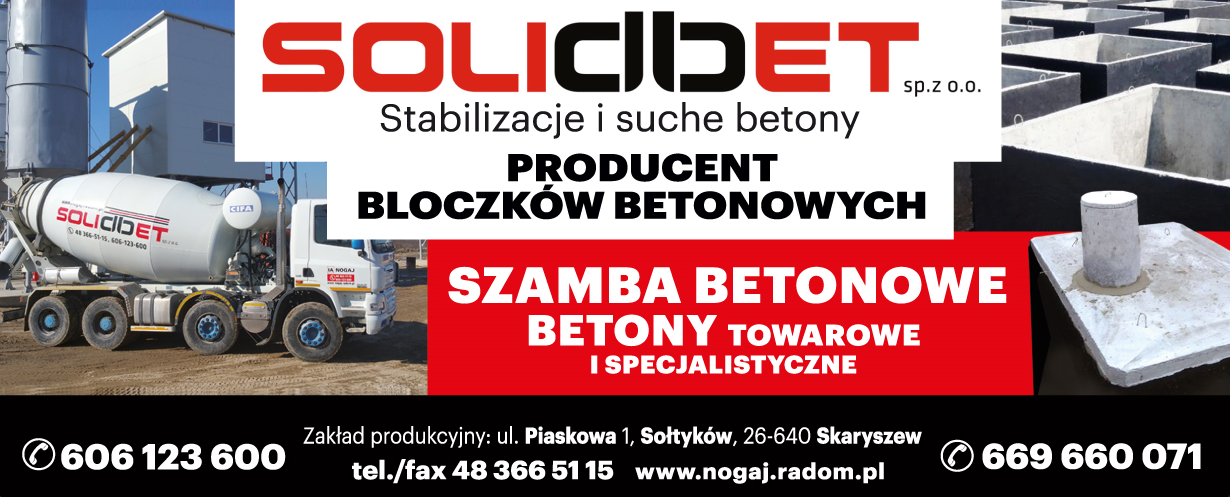 SOLIDBET Sp. z o.o. Skaryszew Producent Bloczków Betonowych / Szamba Betonowe / Betony Towarowe