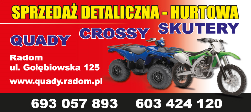 MOTOMAT QUADY RADOM Quady / Crossy / Skutery / Sprzedaż Detaliczna - Hurtowa