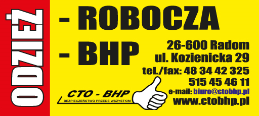 Centrum Technicznej Obsługi Bezpieczeństwa i Higieny Pracy Radom Odzież Robocza / BHP