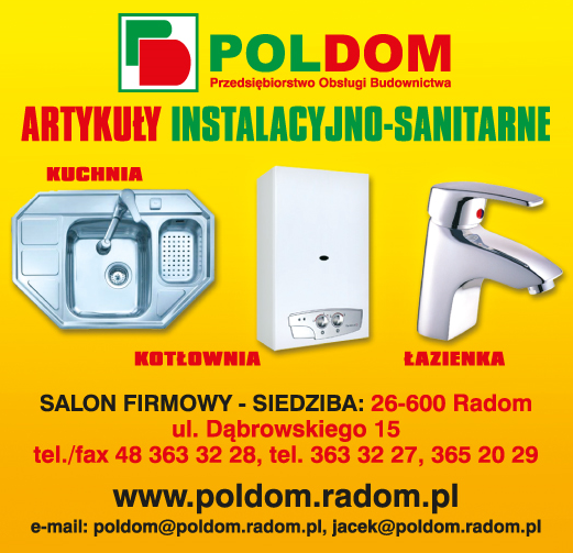 POLDOM Radom Art. Instalacyjno-Sanitarne / Kuchnia / Kotłownia / Łazienka