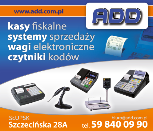 Przedsiębiorstwo Wdrożeniowe ADD Słupsk Kasy Fiskalne / Systemy Sprzedaży / Wagi Elektroniczne