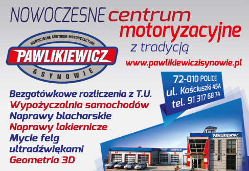 PAWLIKIEWICZ & SYNOWIE Police Naprawy Blacharskie / Naprawy Lakiernicze / Mycie felg / Geometria 3D 