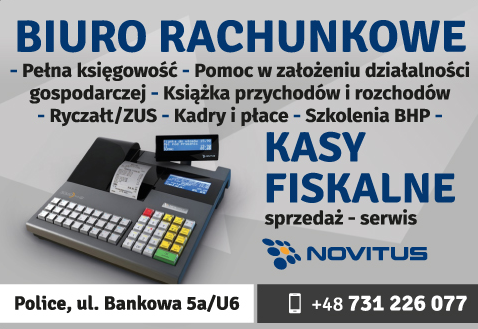 BIURO RACHUNKOWE Police Pełna Księgowość / Książka Przychodów i Rozchodów / Kadry i Płace 