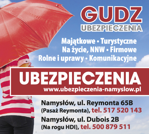 GUDZ UBEZPIECZENIA Namysłów Majątkowe / Turystyczne / Na Życie / NNW / Firmowe / Rolne i Uprawy