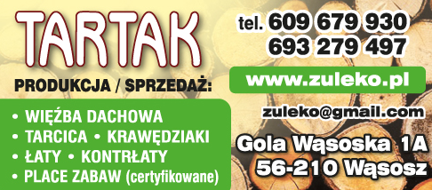 ZAKŁAD USŁUG LEŚNYCH Wąsosz Tartak / Produkcja / Sprzedaż / Place Zabaw