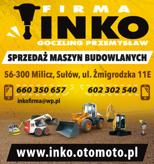 FIRMA INKO Goczling Przemysław Sułów Sprzedaż Maszyn Budowlanych 