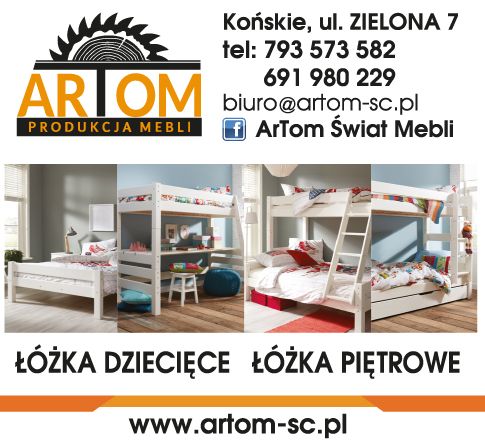 ARTOM Końskie Produkcja Mebli / Łóżka Dziecięce / Łóżka Piętrowe
