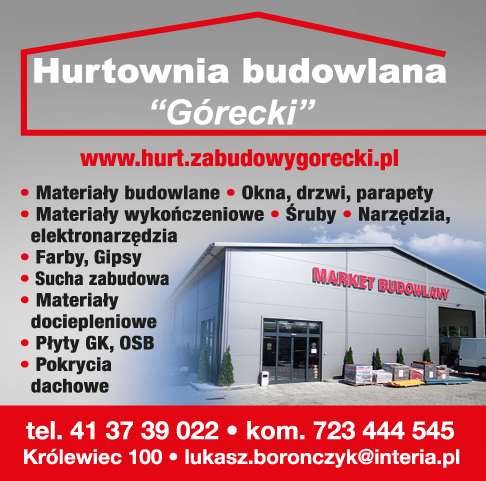 HURTOWNIA BUDOWLANA "GÓRECKI" Królewiec Materiały Budowlane i Wykończeniowe / Pokrycia Dachowe