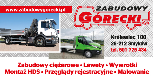 PPHU GÓRECKI Królewiec Zabudowy Ciężarowe / Lawety / Wywrotki / Montaż HDS / Przeglądy Rejestracyjne