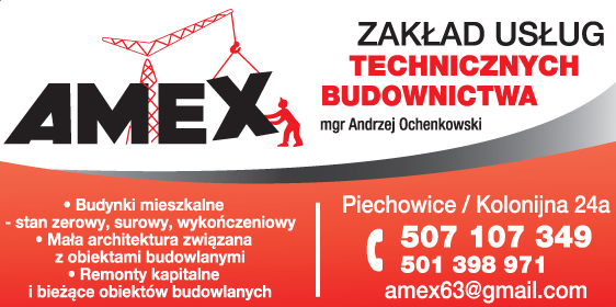 AMEX ZAKŁAD USŁUG TECHNICZNYCH BUDOWNICTWA mgr Andrzej Ochenkowski Piechowice 