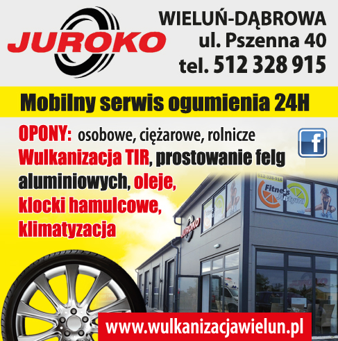 JUROKO Wieluń Mobilny Serwis Ogumienia 24h / Opony / Wulkanizacja TIR / Oleje / Klocki Hamulcowe 
