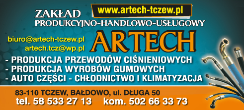 Z.P.H.U. ARTECH Tczew Produkcja Przewodów Ciśnieniowych / Produkcja Wyrobów Gumowych / Auto Części