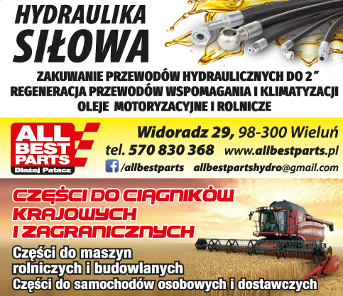 ALL BEST PARTS Błażej Patacz Wieluń Hydraulika Siłowa/ Części do Ciągników Krajowych i Zagranicznych