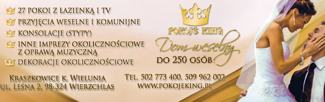 POKOJE KING Kraszkowice Dom Weselny Do 250 Osób / 27 Pokoi z Łazienką I TV 