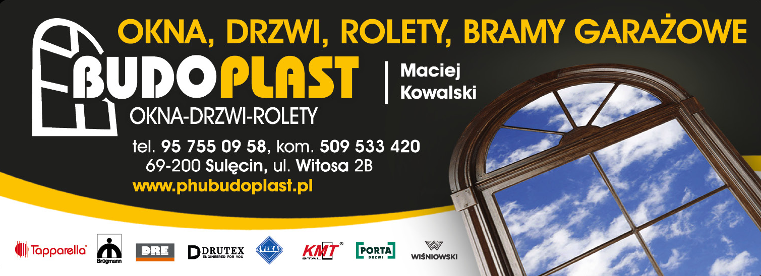 BUDOPLAST Maciej Kowalski Sulęcin Okna / Drzwi / Rolety / Bramy Garażowe 