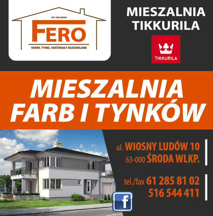FERO Środa Wielkopolska Farby / Tynki / Materiały Budowlane / Mieszalnia Farb i Tynków 