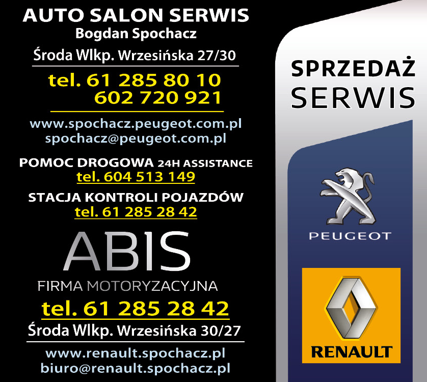 ABIS FIRMA MOTORYZACYJNA Środa Wielkopolska Auto Salon Serwis / Pomoc Drogowa 
